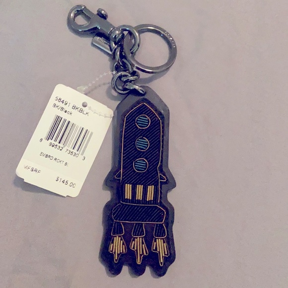 New Coach Retro embroidered Rocket keychain